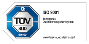 TÜV geprüft ISO 9001:2015