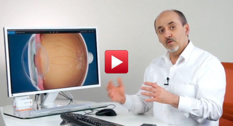 Dr. Parasta erklärt im Video die Korrektur der Kurzsichtigkeit mit EVO Visian ICL Linsen